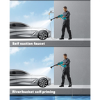 Dili-Lux Wash Gun 6 In 1 Spray Nozzle Sprayer + Makita 18V Battery 4.0Ah Battery and Charger