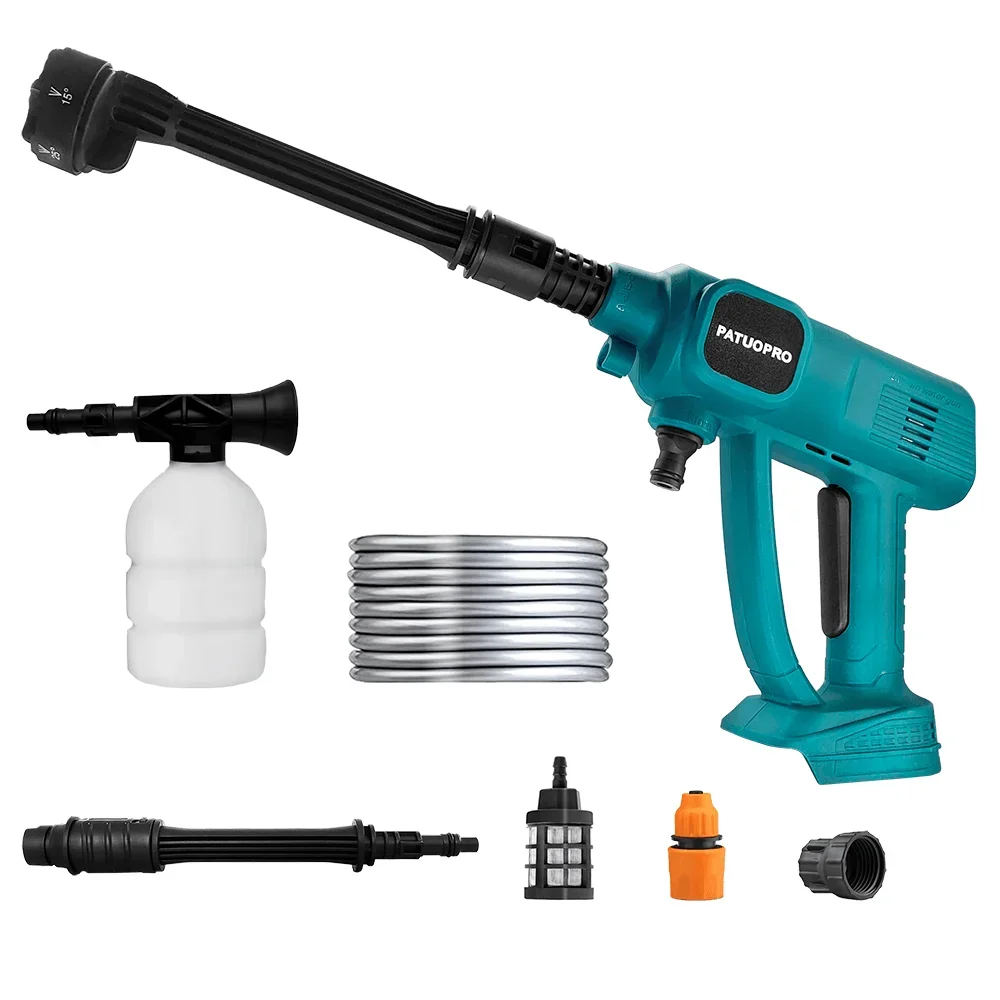 Dili-Lux Wash Gun 6 In 1 Spray Nozzle Sprayer + Makita 18V Battery 4.0Ah Battery and Charger