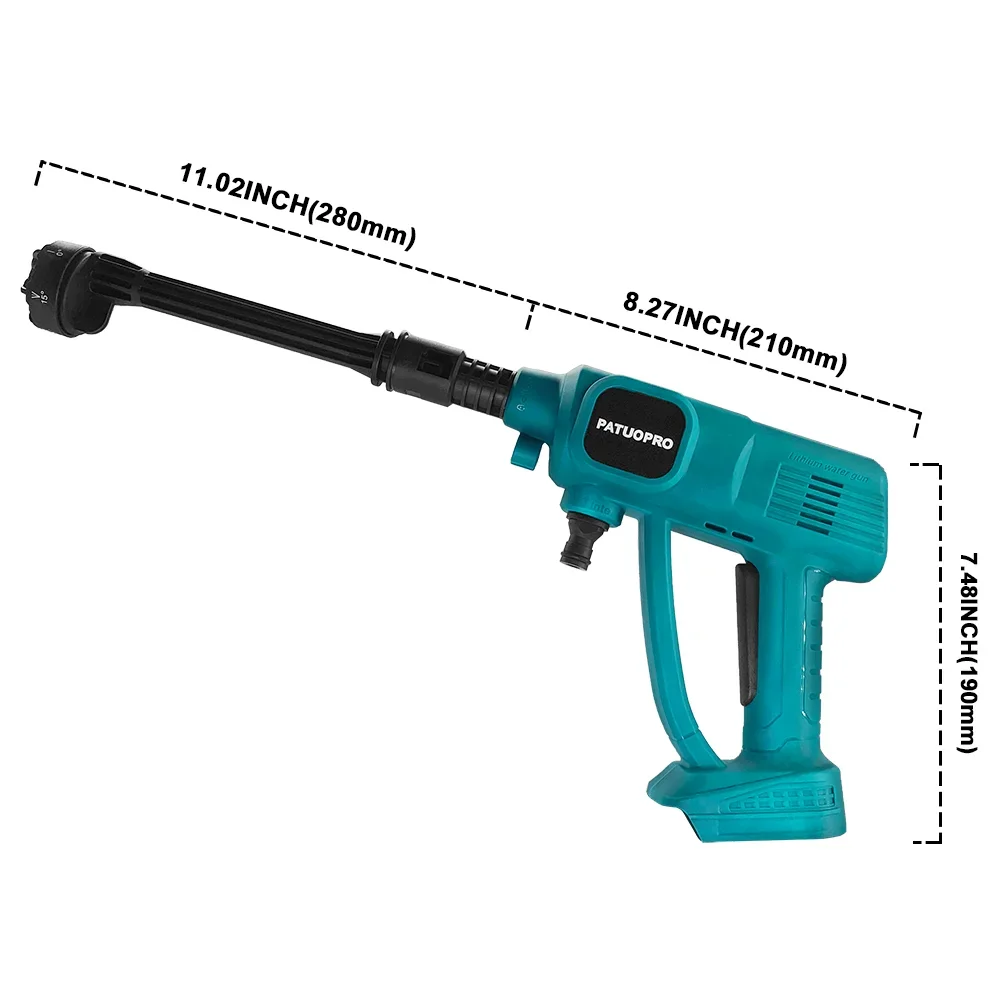 Dili-Lux Wash Gun 6 In 1 Spray Nozzle Sprayer + Makita 18V Battery 4.0Ah Battery and Charger