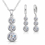 Cascade Crystal Set. Necklace and earrings