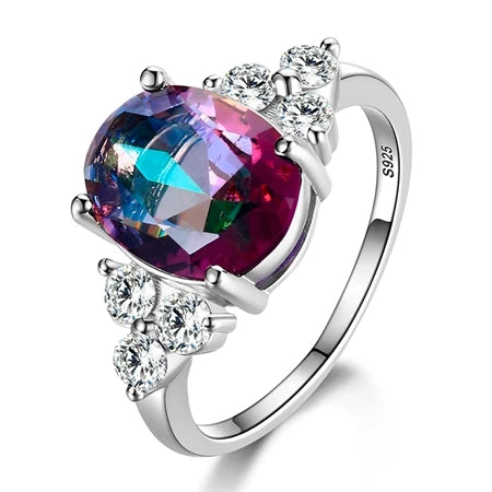 The One Ring, 925 Silver. What will you choose - Pink, Amethyst, Sapphire or Mystic Topaz?