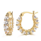Crystal Pavé Hoop Earrings, Full Stone