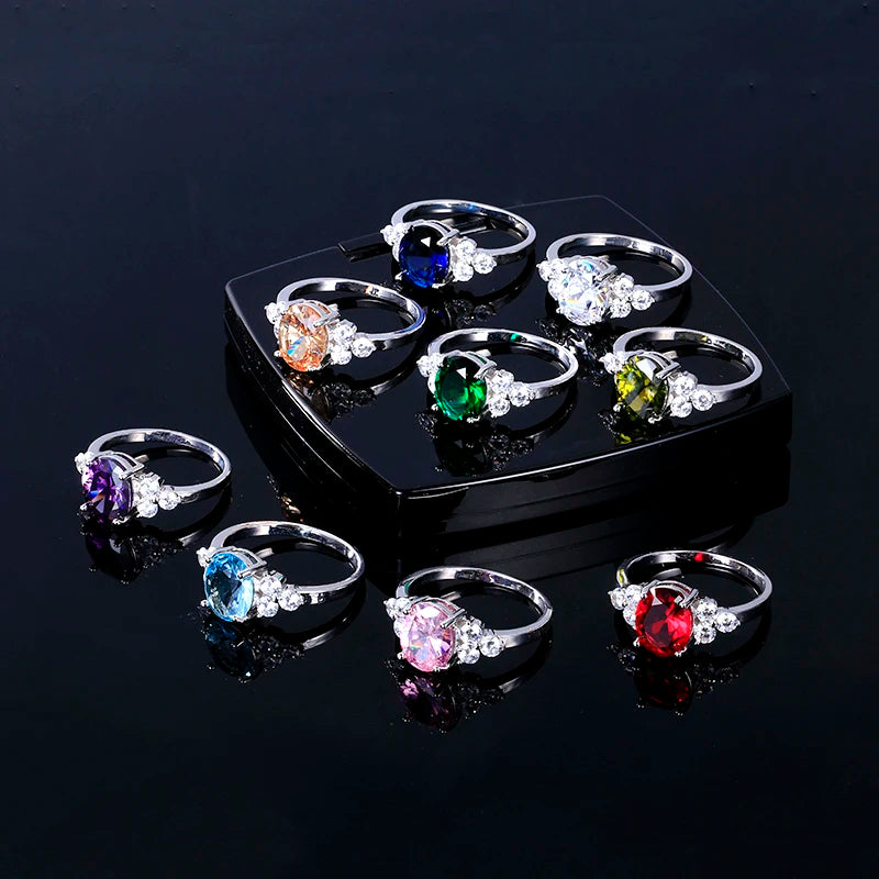 The One Ring, 925 Silver. What will you choose - Pink, Amethyst, Sapphire or Mystic Topaz?