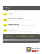 Mini Car Air Compressor 12V 150PSI  Baseus Tire Inflator Pump