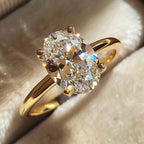 Oval Stone Ring, 925 Silver. Choose your size