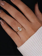 Marquise Solitaire Ring, 925 Silver. Four designs