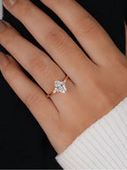 Marquise Solitaire Ring, 925 Silver. Four designs