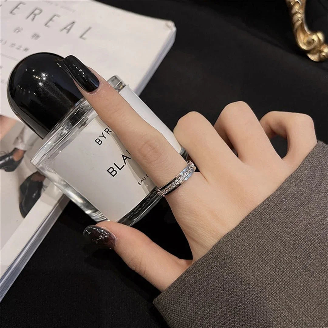 Crystal Pavé Band Ring — Single or Double Row