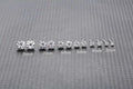 Crystal Stud Earrings, 925 Silver. Choose your size