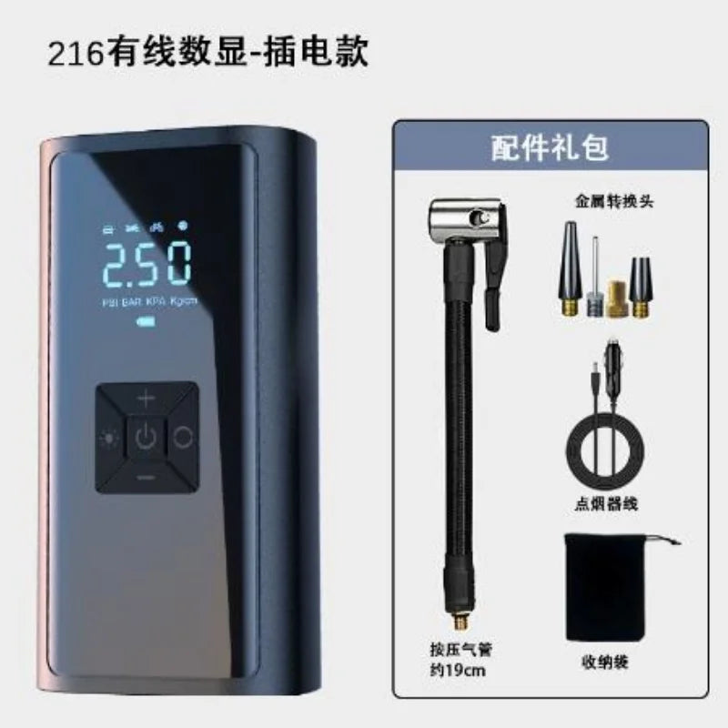 Wireless Handheld Car Inflator Pump 150PSI with Intelligent LCD Display