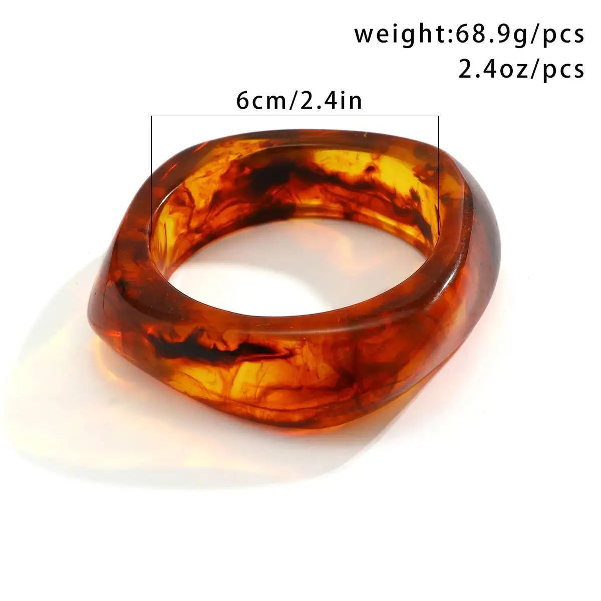 Fascinating Massive Bracelet, Marble Effect