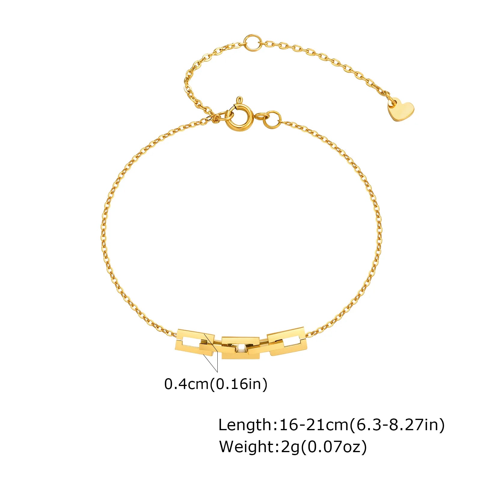 Dainty Chain Bracelet, Gold Plated. Stackable