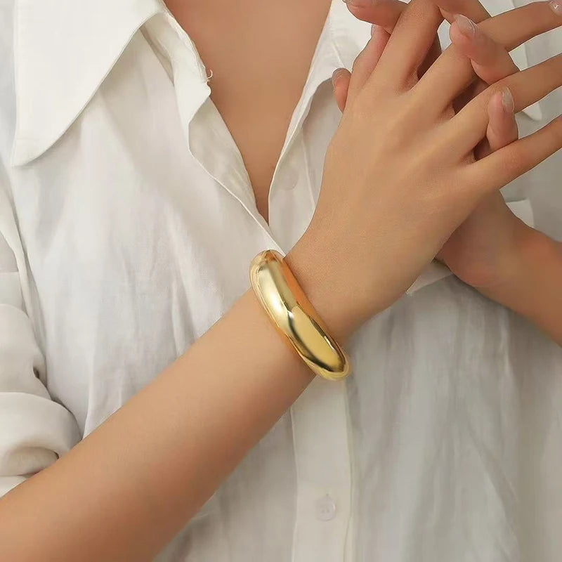 Sculptural Cuff Bangle, Textured Finish