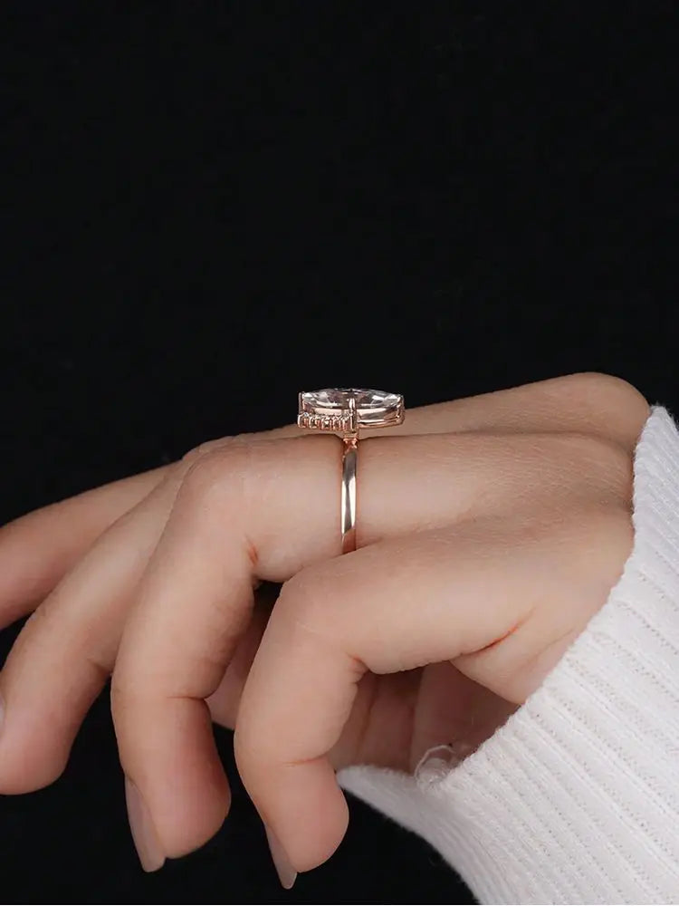 Marquise Solitaire Ring, 925 Silver. Four designs