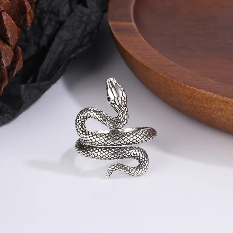 Serpent Wrap Ring, 925 Silver