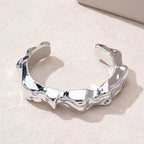 Sculptural Cuff Bangle, Textured Finish