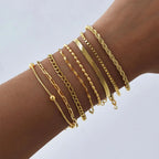Dainty Chain Bracelet, Gold Plated. Stackable
