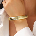 Sculptural Cuff Bangle, Textured Finish