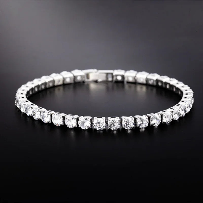 Crystal Tennis Bracelet, 4mm Stones
