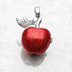 Red Apple Locket Pendant, 925 Sterling Silver