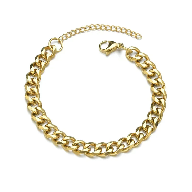 Cuban Link Chain Bracelet. 3, 5 or 7mm