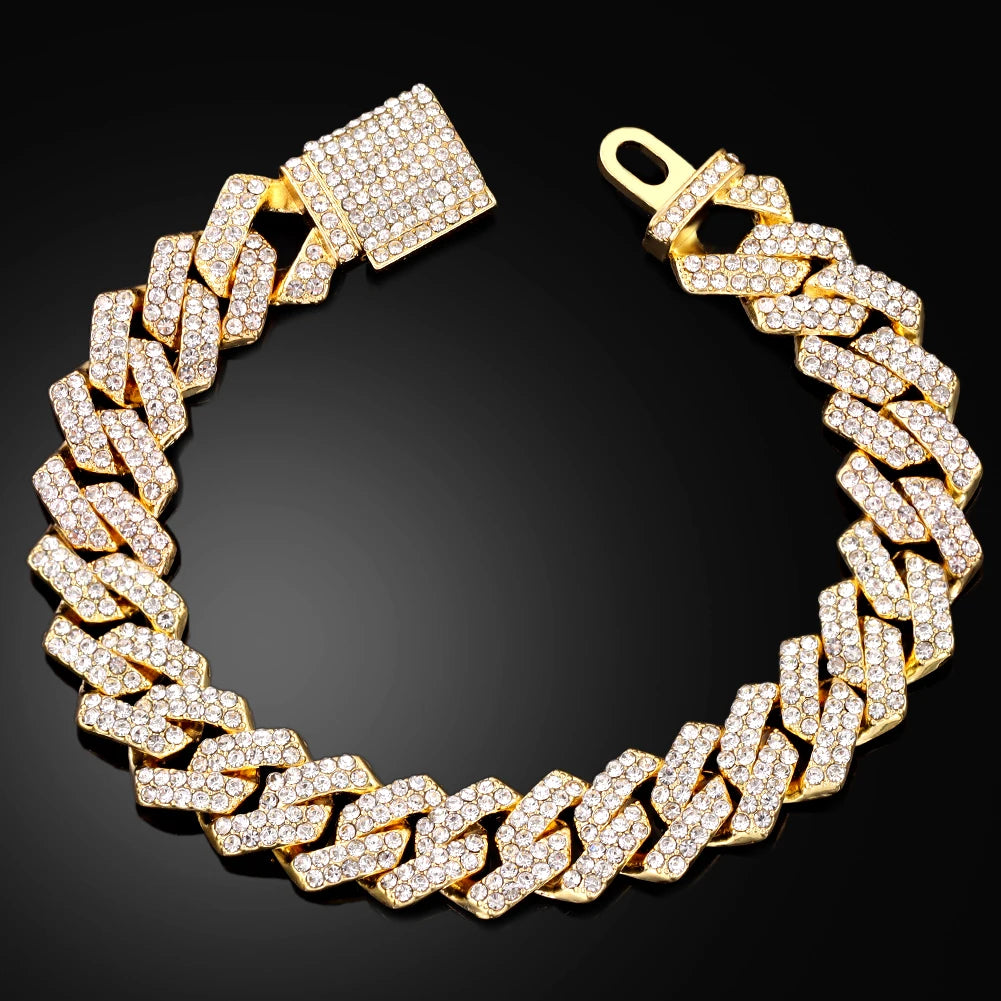 Cuban Link Bracelet — Iced & Plain