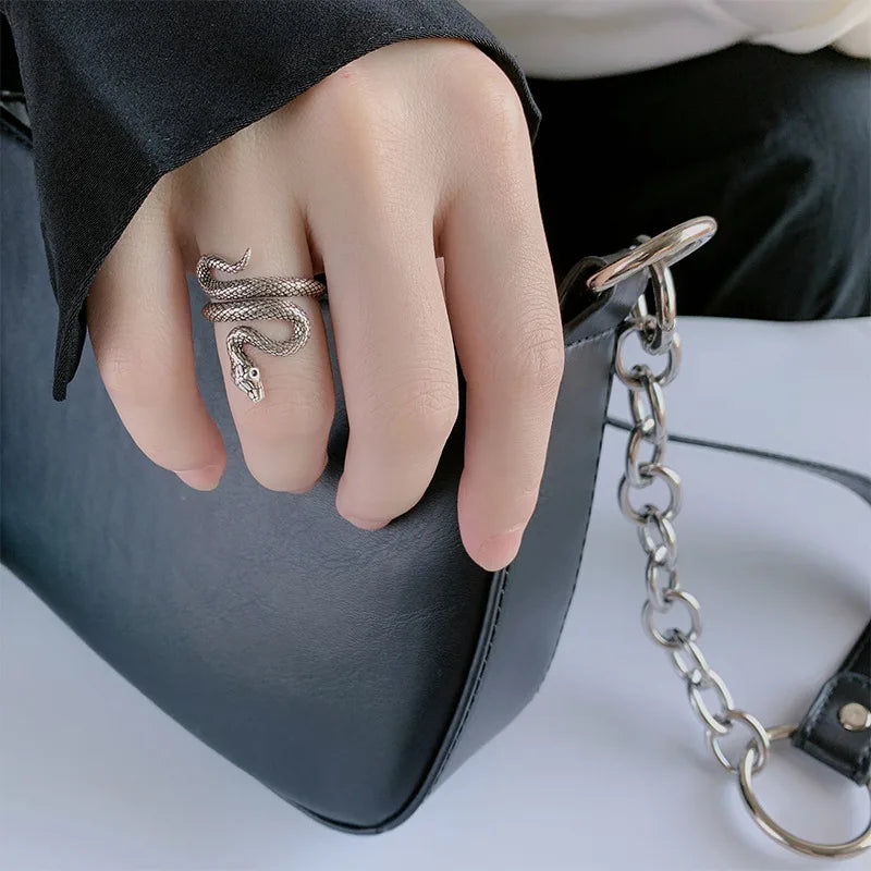 Serpent Wrap Ring, 925 Silver