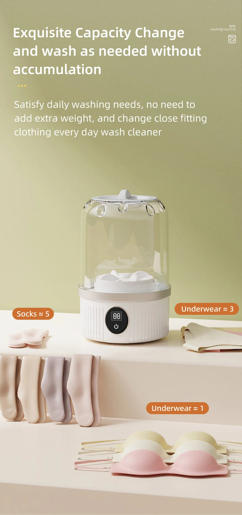 Mini Electric Washing Machine - Clean Smarter, Live Lighter