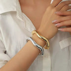 Sculptural Cuff Bangle, Textured Finish