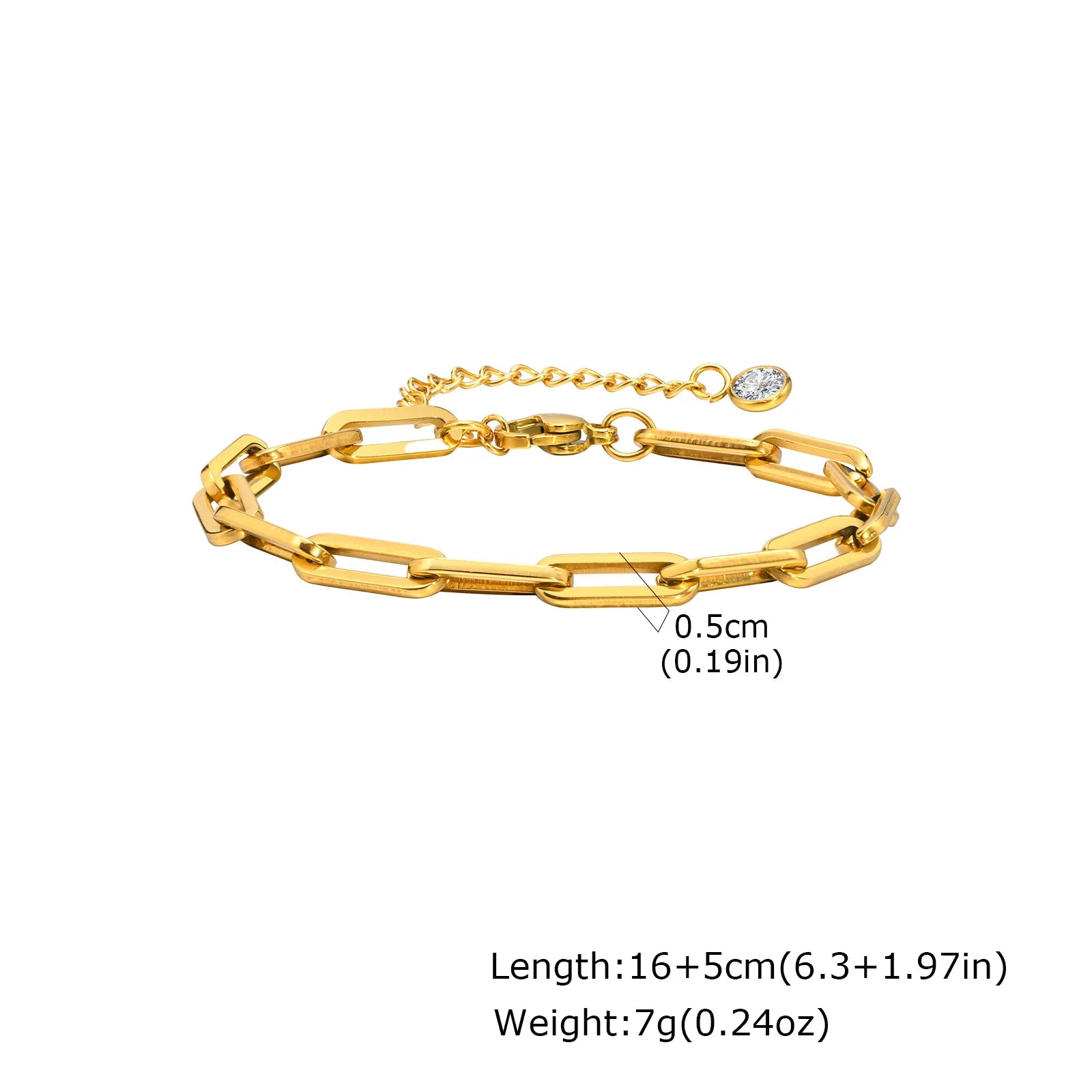 Dainty Chain Bracelet, Gold Plated. Stackable