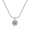 Solitaire Pendant, 925 Silver. Two stone colours