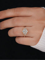 Marquise Solitaire Ring, 925 Silver. Four designs