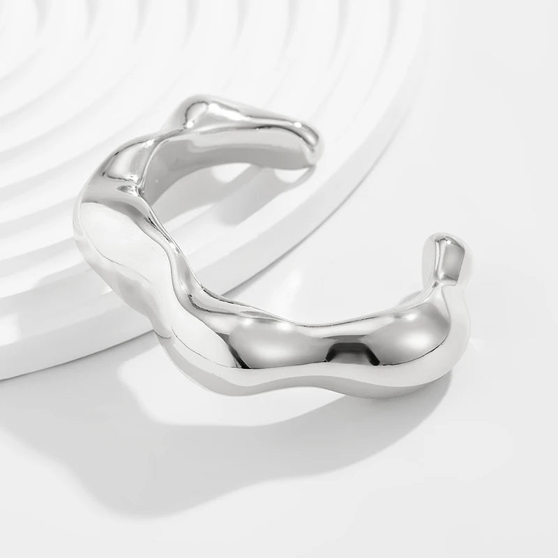 Sculptural Cuff Bangle, Textured Finish