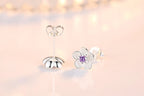 Cherry Blossom Stud Earrings, 925 Silver