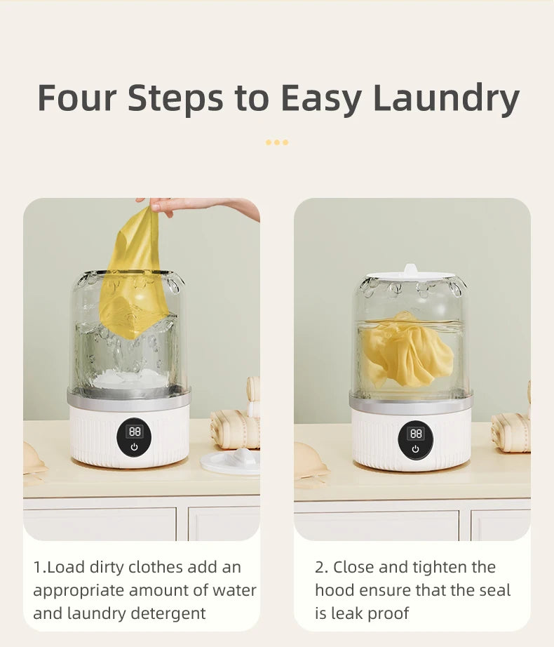Mini Electric Washing Machine - Clean Smarter, Live Lighter