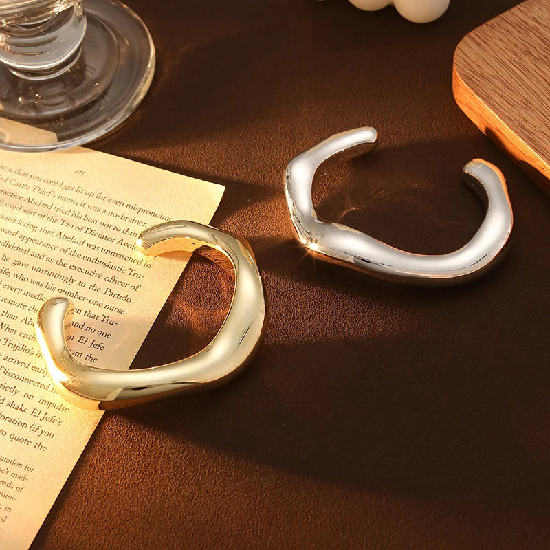Sculptural Cuff Bangle, Textured Finish