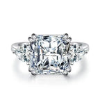 Ice Cut Trinity Ring, 925 Silver. Bold colour or brilliant white
