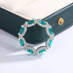 Paraiba Eternity Band, 925 Silver. Full pavé set