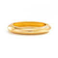 Smooth Gold Cuff Bangle, Sculptural Shape