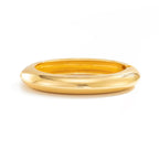 Smooth Gold Cuff Bangle, Sculptural Shape