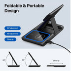 3 in 1 Fast Wireless Charging Station 40W For iPhone, Apple Watch and Airpods Pro