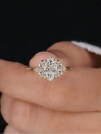 Marquise Solitaire Ring, 925 Silver. Four designs