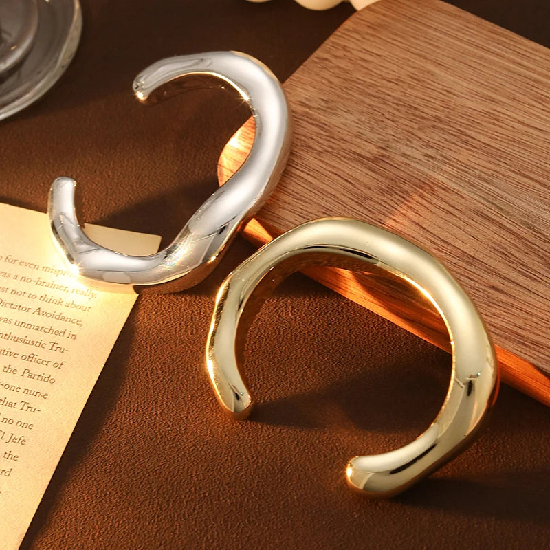Sculptural Cuff Bangle, Textured Finish