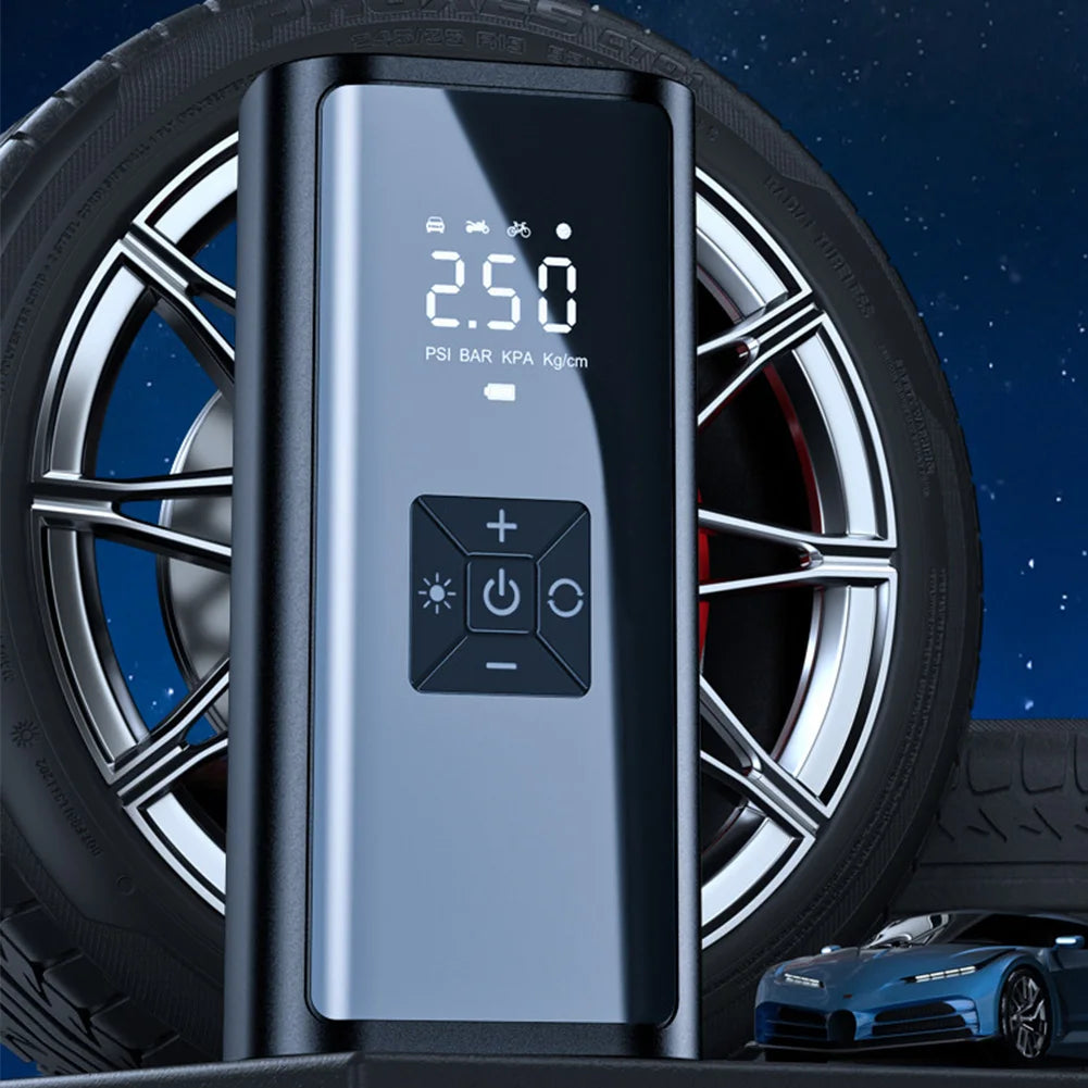 Wireless Handheld Car Inflator Pump 150PSI with Intelligent LCD Display