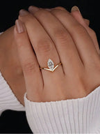Marquise Solitaire Ring, 925 Silver. Four designs