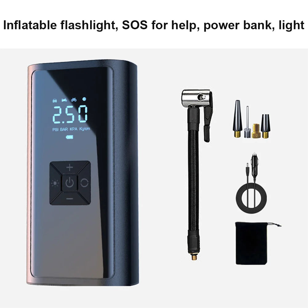 Wireless Handheld Car Inflator Pump 150PSI with Intelligent LCD Display