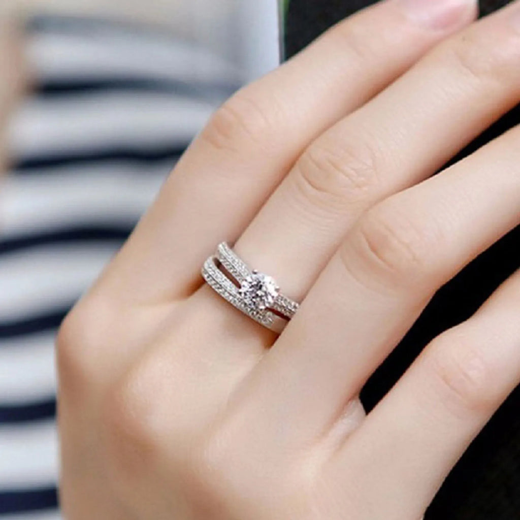 Vintage-inspired ring is designed to work as one complete look or as separate elements
