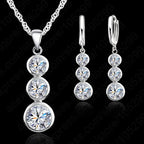 Cascade Crystal Set. Necklace and earrings