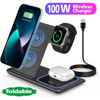 3 in 1 Fast Wireless Charging Station 40W For iPhone, Apple Watch and Airpods Pro