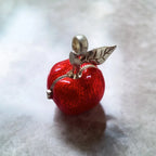 Red Apple Locket Pendant, 925 Sterling Silver